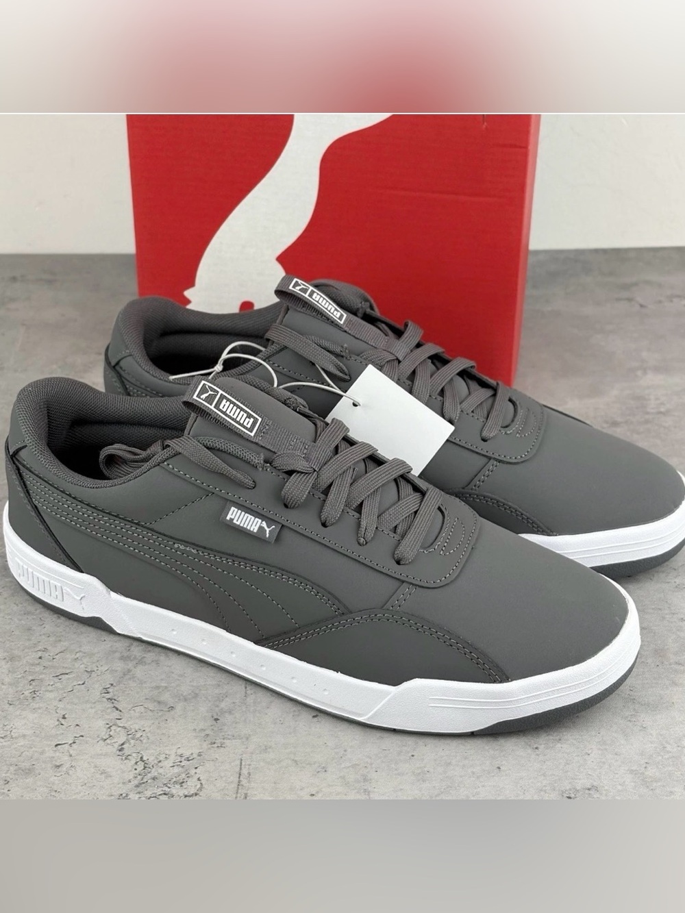 PUMA Men's Skate Sneaker SoftFoam Lace Up Shoes Gray Size 11  New In Box - Picture 2 of 5